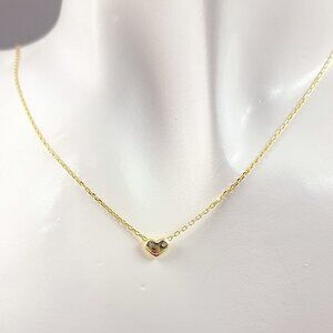Delicate 925 Gold-plated Sterling Silver Heart Necklace